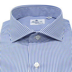 Classic Milano 170 a due cotton giza 45 shirt. Blue striped