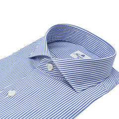 Classic Milano 170 a due cotton giza 45 shirt. Blue striped