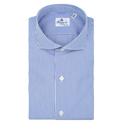 Classic Milano 170 a due cotton giza 45 shirt. Blue striped