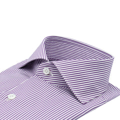 Shirt Milano 170 a 2 slim fit cotton with purple stripes