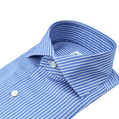 Classic slim fit 170 a due shirt in Egyptian cotton giza 45. Blue striped