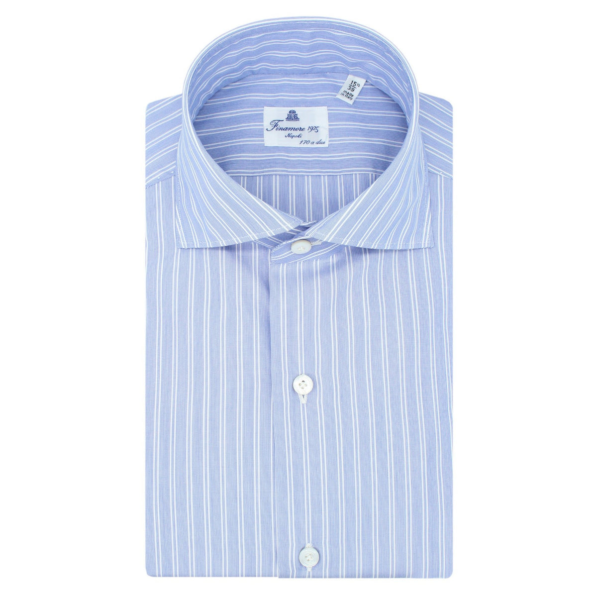 Classic Milano 170 a due French collar slim shirt. Egyptian cotton giza 45