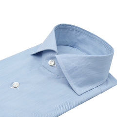 Light blue striped giza 45 micro cotton shirt Napoli 170 a due