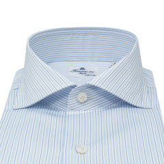 Classic Naples 170 a due shirt in light blue multiriga giza 45 cotton