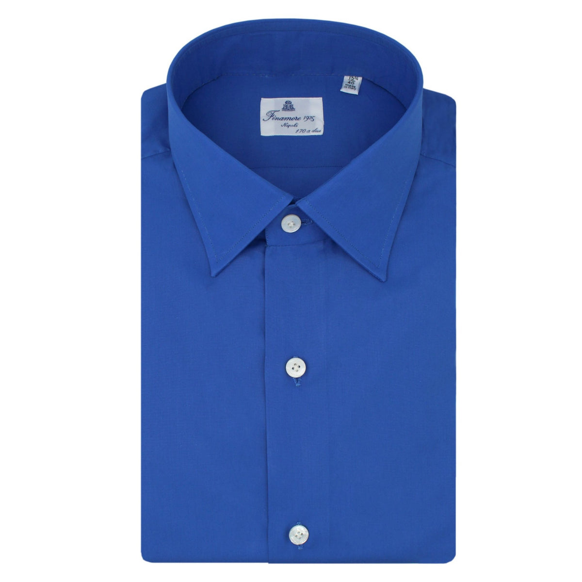 Classic Napoli 170 a due blue shirt. Egyptian giza cotton 45