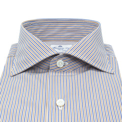 Classic regular shirt Napoli 170 a due striped blue and beige