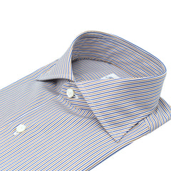 Classic regular shirt Napoli 170 a due striped blue and beige