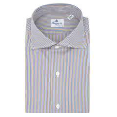 Classic regular shirt Napoli 170 a due striped blue and beige