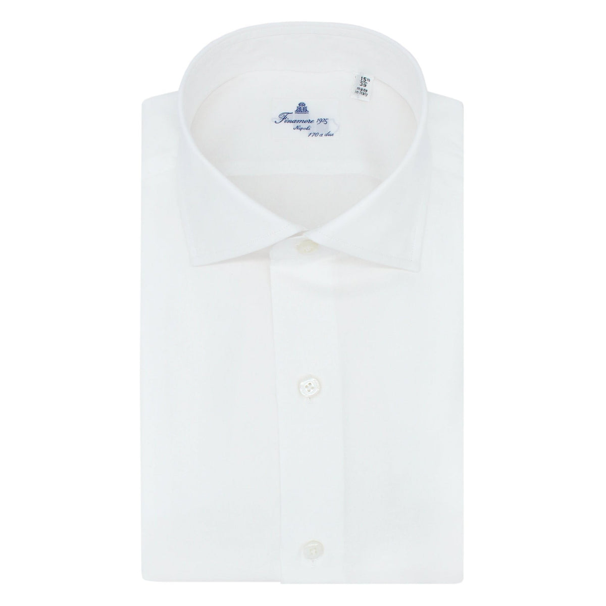 Classic Naples 170 a Due shirt in white cotton