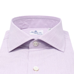 Classic regular shirt Napoli 170 a due lilac checks