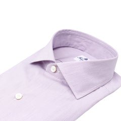 Classic regular shirt Napoli 170 a due lilac checks