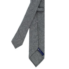 Anversa hand-finished cashmere tie. One colour grey