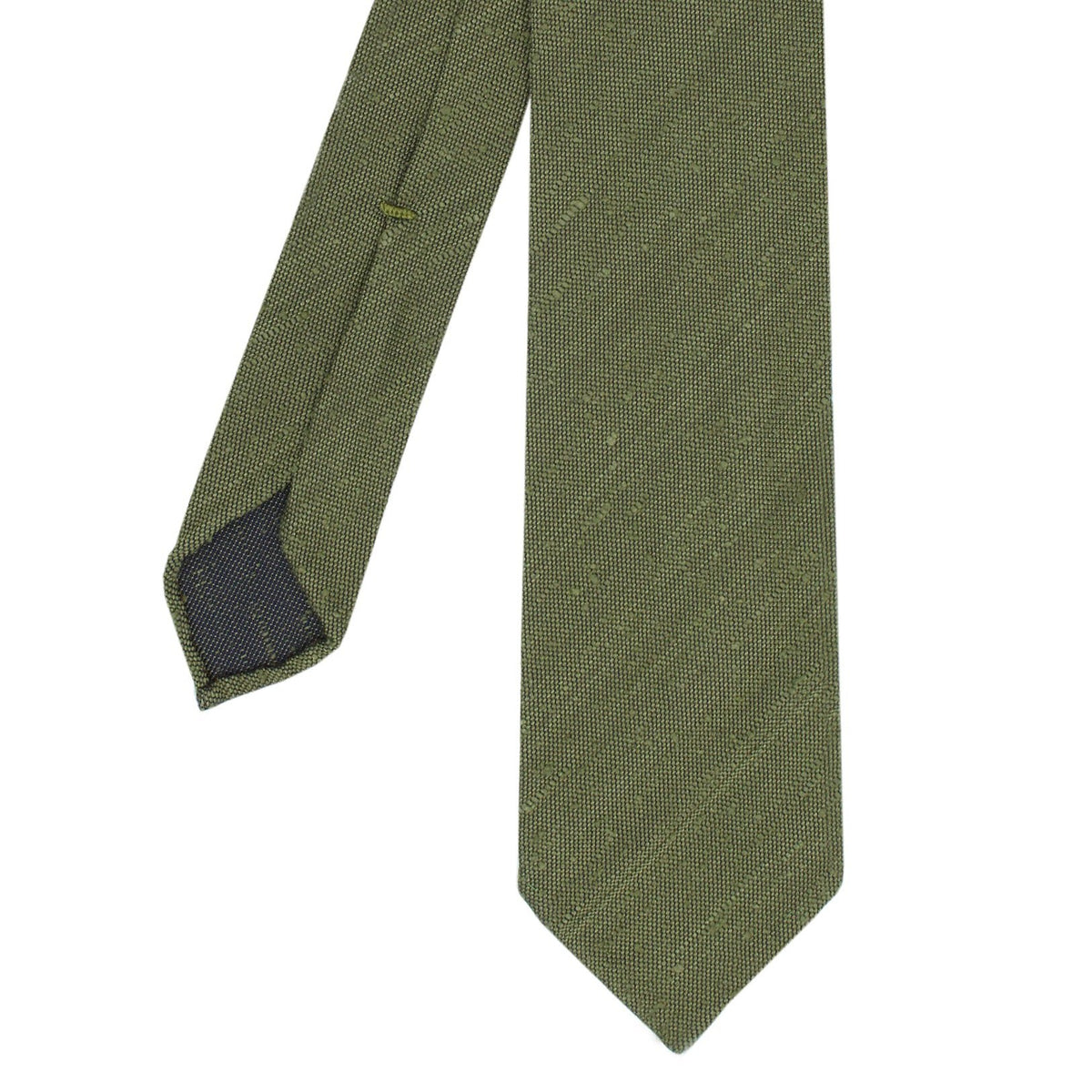 Anversa hand-finished silk tie. Various colours: Green, Bordeaux, Blue