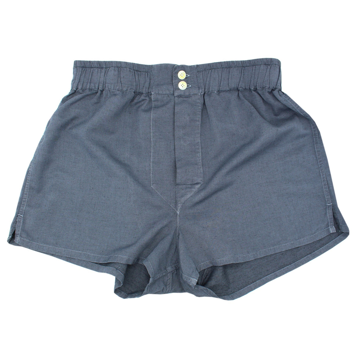 Underwear boxer shorts in cotton and cashmere. Garment dyed.