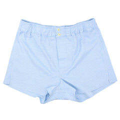 Light blue underwear boxer shorts in cotton jacqard and silk. Carlo Riva