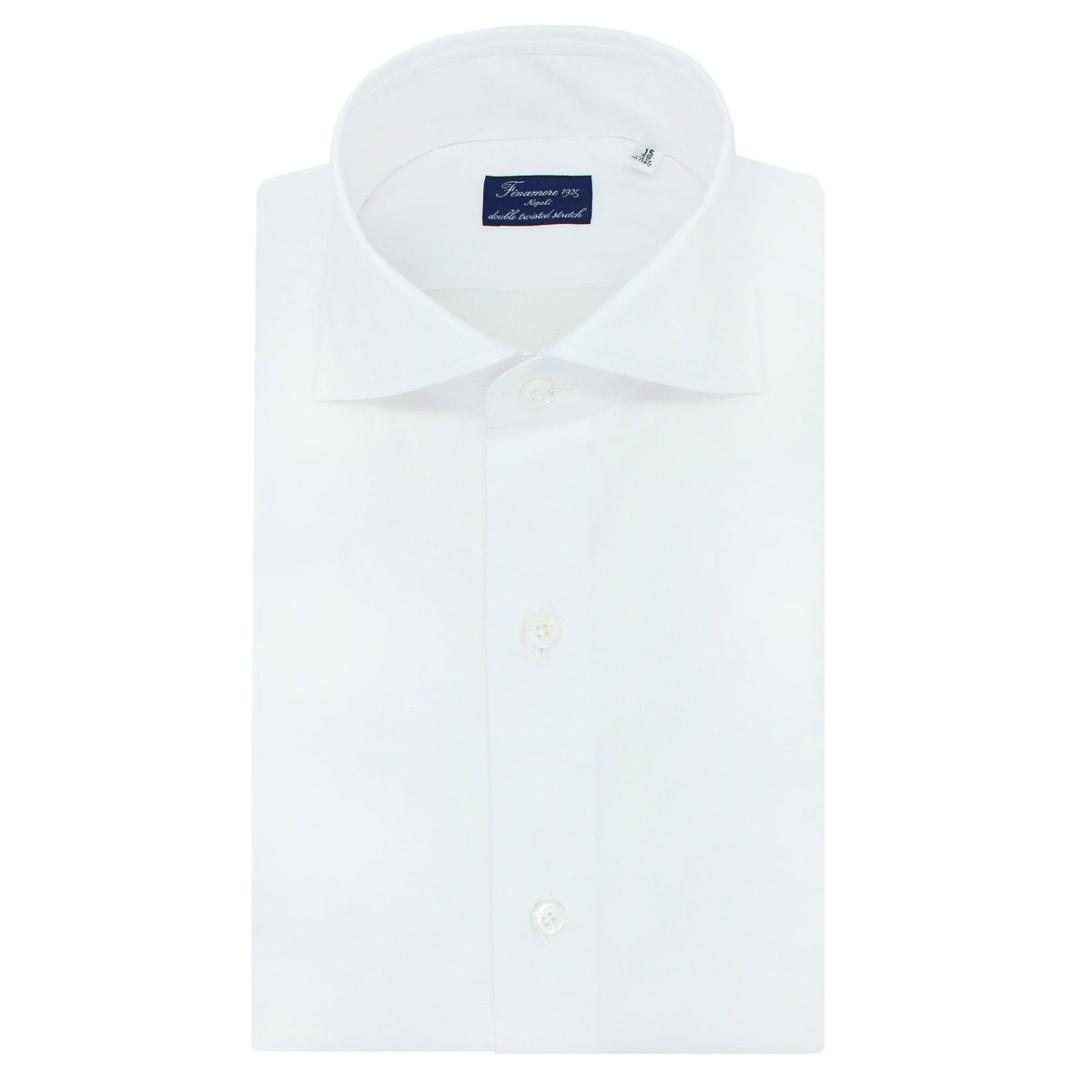 Classic Milano slim fit stretch white shirt