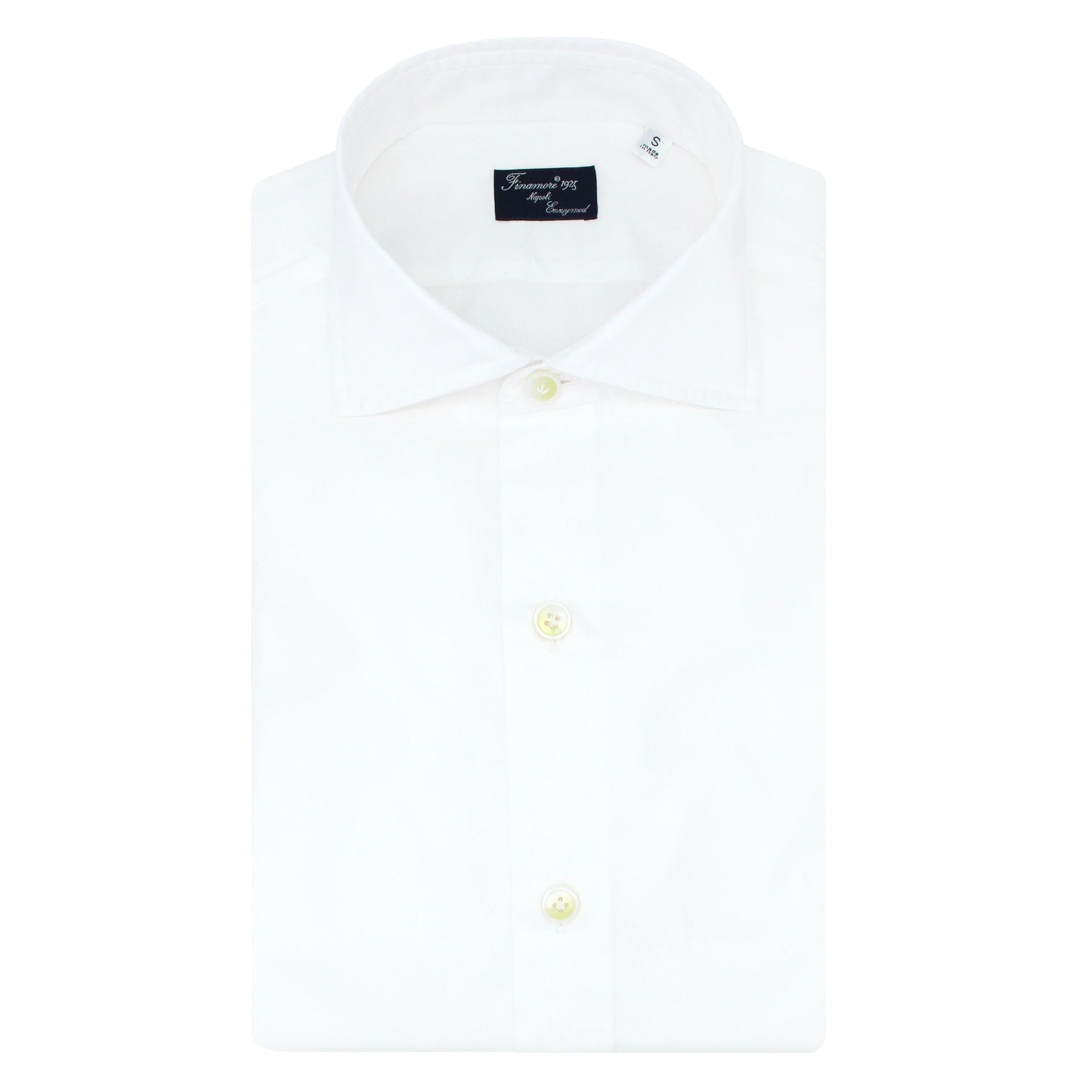 FINAMORE CLASSIC SHIRT NAPOLI ENZYMED WHITE