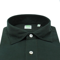 Gaeta regular sport shirt in dark green or blu flannel