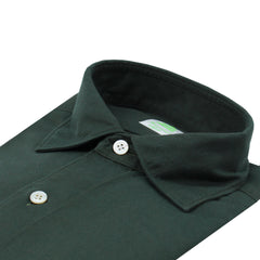 Gaeta regular sport shirt in dark green or blu flannel