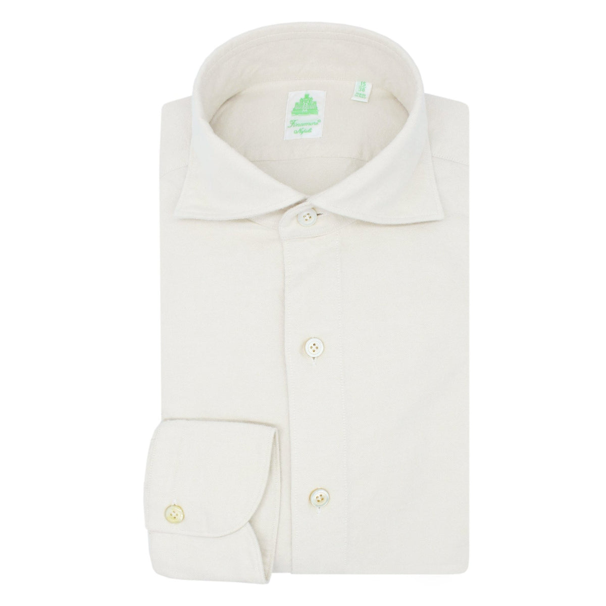 Gaeta regular sport shirt in beige cotton