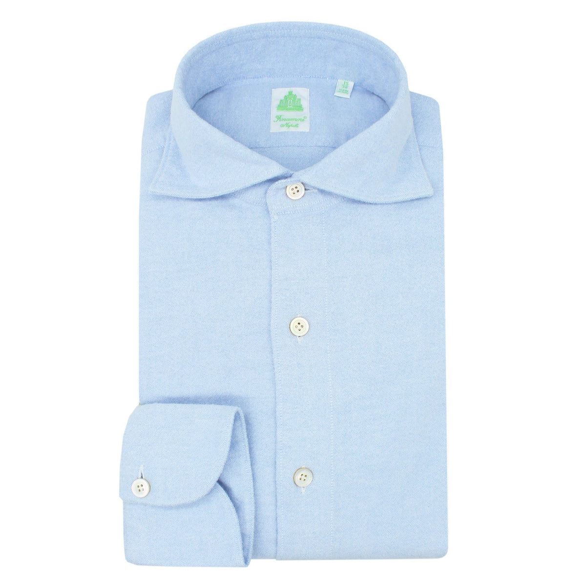 Gaeta regular sport shirt in light blue cotton