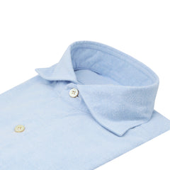 Gaeta regular sport shirt in light blue cotton