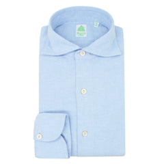 Gaeta regular sport shirt in light blue cotton