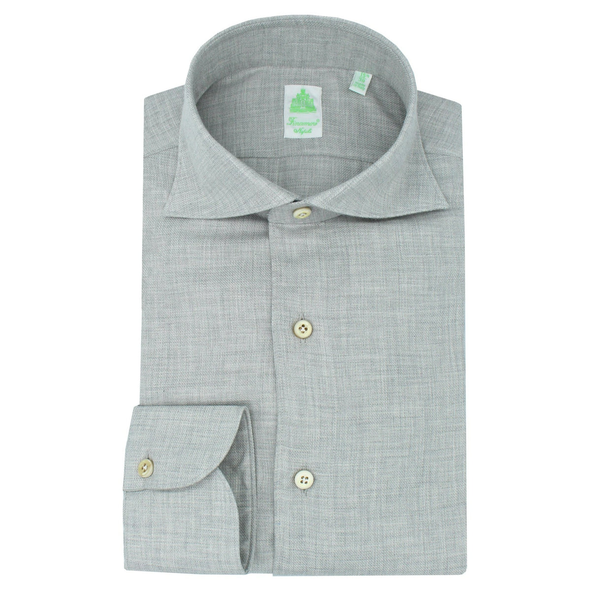 Gaeta sport shirt in cotton twill and cashmere