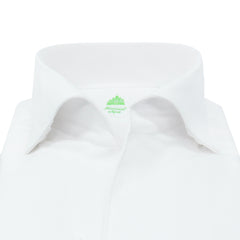 Gaeta regular sport shirt ustica collar in white cotton