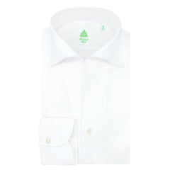 Gaeta regular sport shirt ustica collar in white cotton