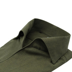 Green regular sports shirt Gaeta with ustica collar.