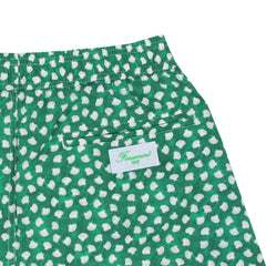 Green swimwear with shells. Quick-drying and multi- pockets