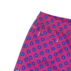 Red or Pink swimming costume with blue flowers. Quick-drying