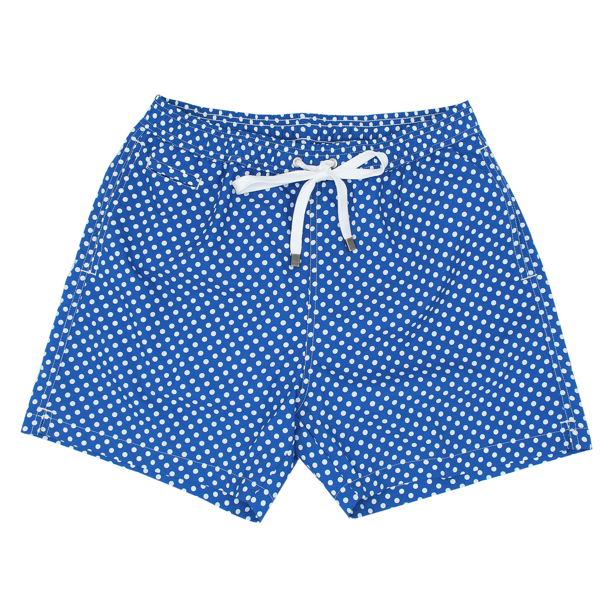 Blue and white dots beachwear. Quick-drying and multi- pockets