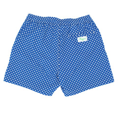 Blue and white dots beachwear. Quick-drying and multi- pockets