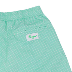 Light green beachwear with dots. Quick-drying and multi- pockets