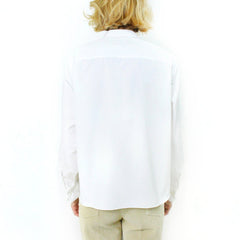 LUCE Tuxedo white cotton shirt, with pleated bib