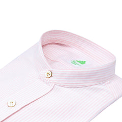 MALTA pink striped oxford cotton sport shirt