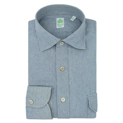 Tokyo slim cotton sport shirt with closed pocket on front