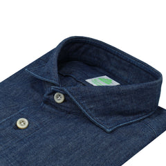 Madison regular fit sport shirt in dark blue cotton