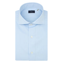 Classic slim fit shirt Milano in light blue cotton