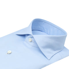 White cotton classic slim fit Milano shirt with French collar