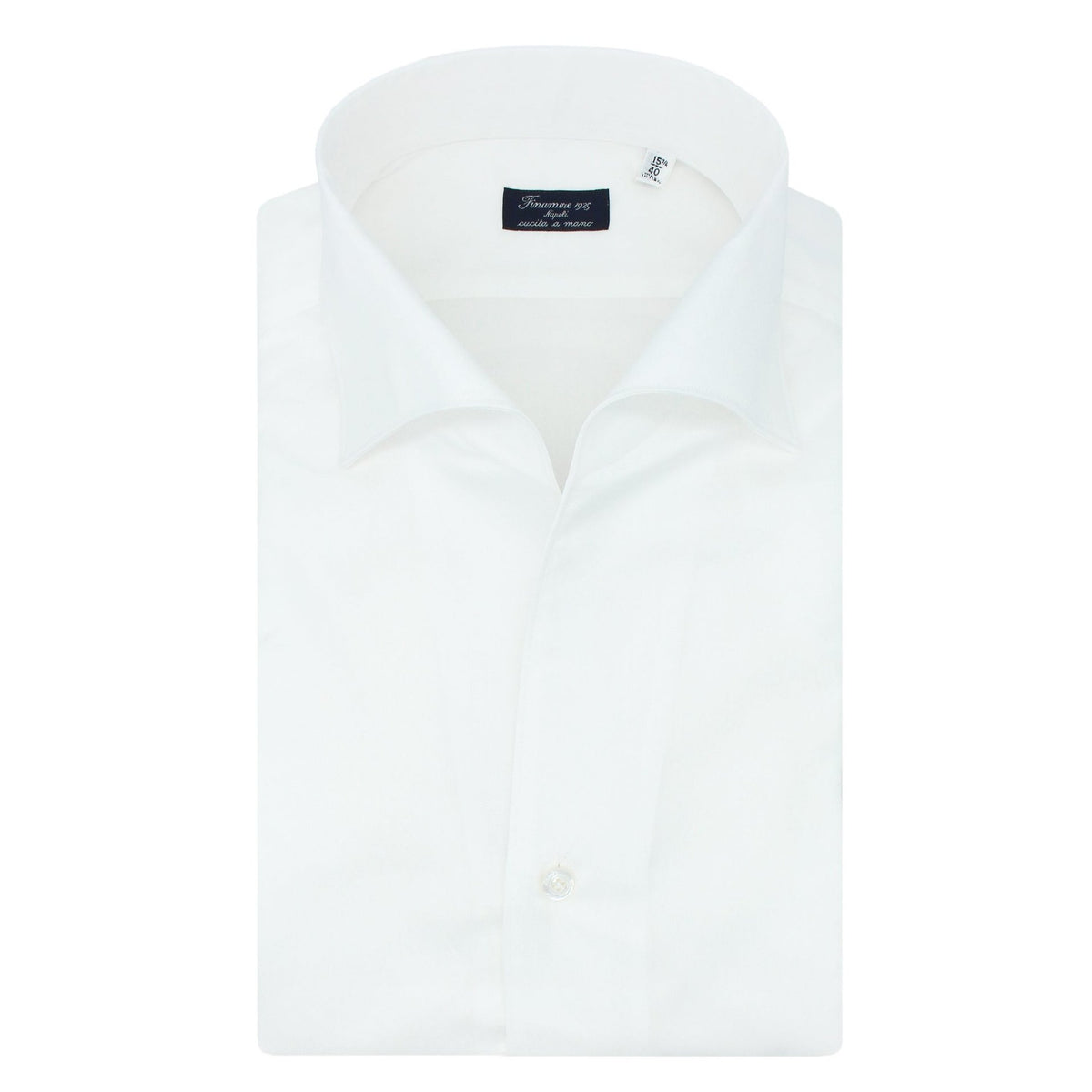 Carlo Riva cotton Milano slim fit shirt with oyster collar