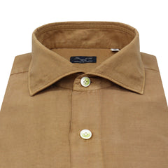 Classic slim Milano cotton garment dyed shirt. Carlo Riva