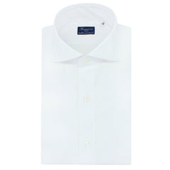 Classic Naples white regular fit stretch shirt. Without arriccio