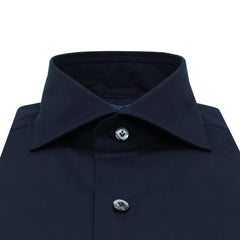 Classic Milano slim fit stretch blue shirt