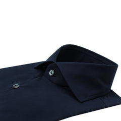 Classic Milano slim fit stretch blue shirt