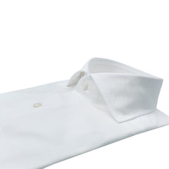 Classic regular Napoli shirt in white oxford cotton. Without "arriccio"