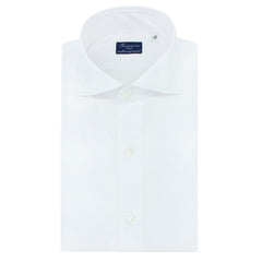 Dress shirt Milan slim fit elasticated white or light blue