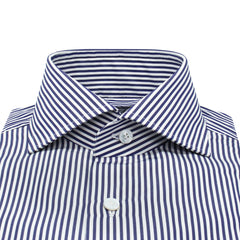 Classic Naples regular fit shirt in light blue striped cotton